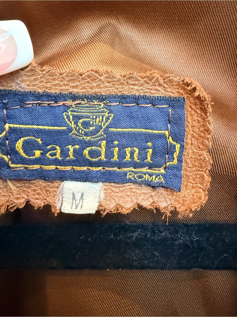 Vintage Gardini 70’s Made in Italy Chestnut Brown Leather Zip Moto Jacket Size M - Picture 10 of 16